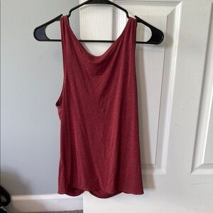 Red Tank Top with Scoop Neckline and Relaxed Fit